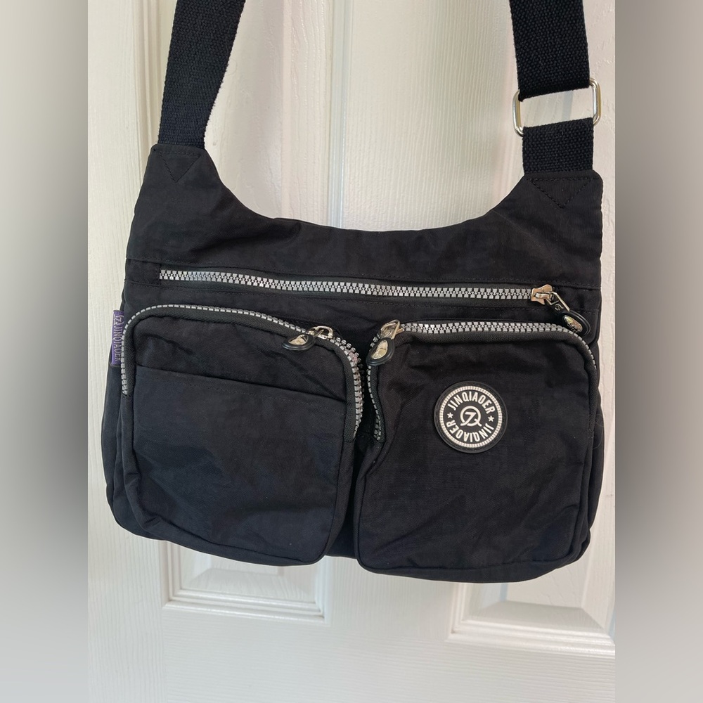 Jinqiaoer Black Nylon Crossbody Bag- GUC